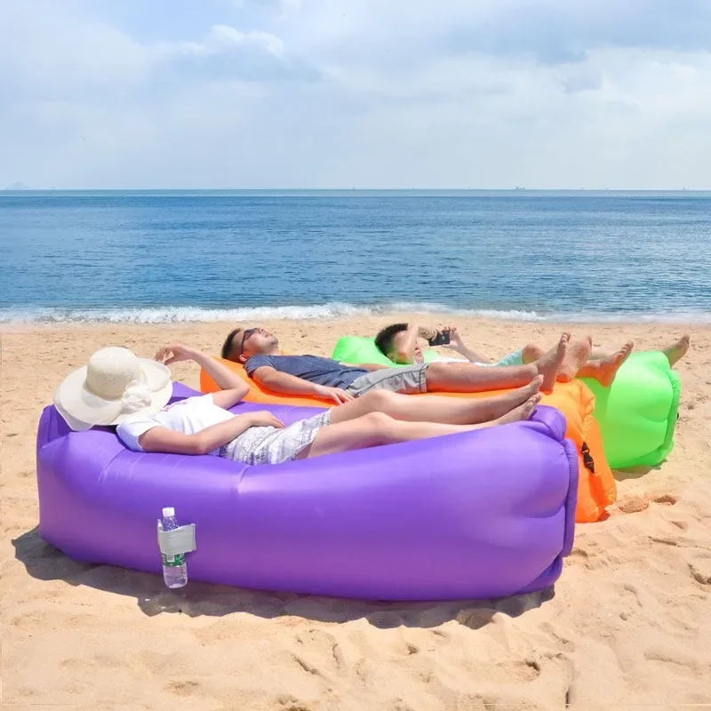 Canapé gonflable coloré pour camping