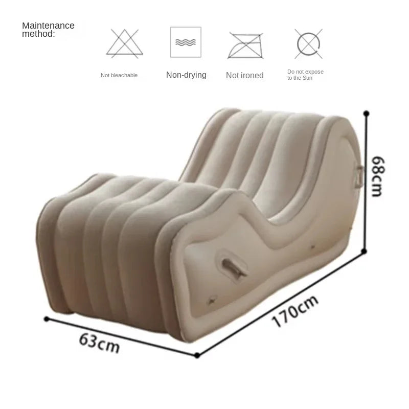 Détail du revêtement PVC du canapé gonflable
