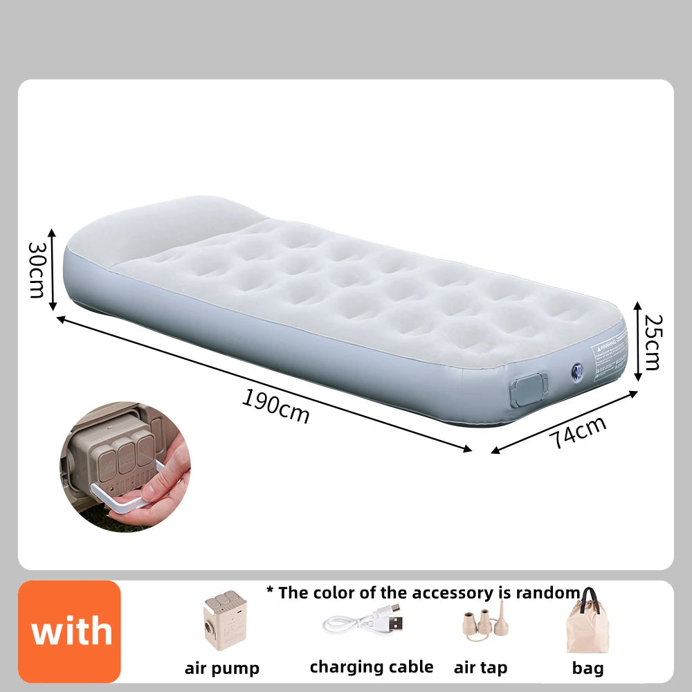 Matelas de camping gonflable prêt à l'usage