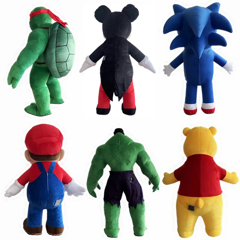 Costume Gonflable Mascotte Chien - gros plan sur le matériau