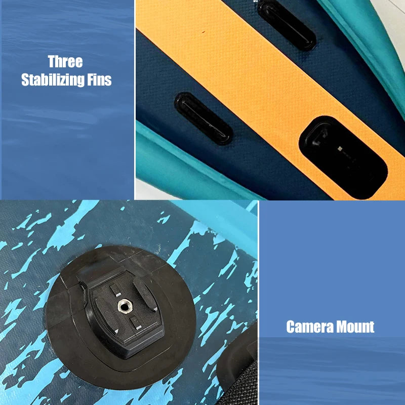 Kayak gonflable de pêche plié pour transport