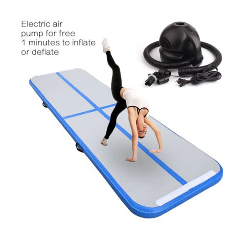 Tapis gonflable gymnastique double paroi vue ensemble