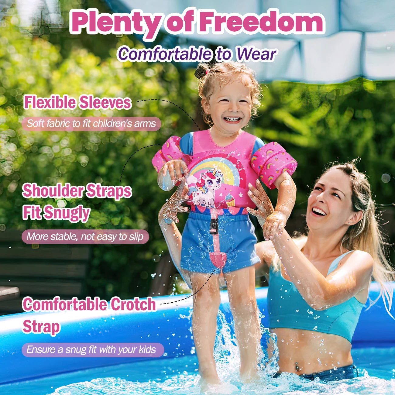 Gilet de natation tout-petit motif flamant