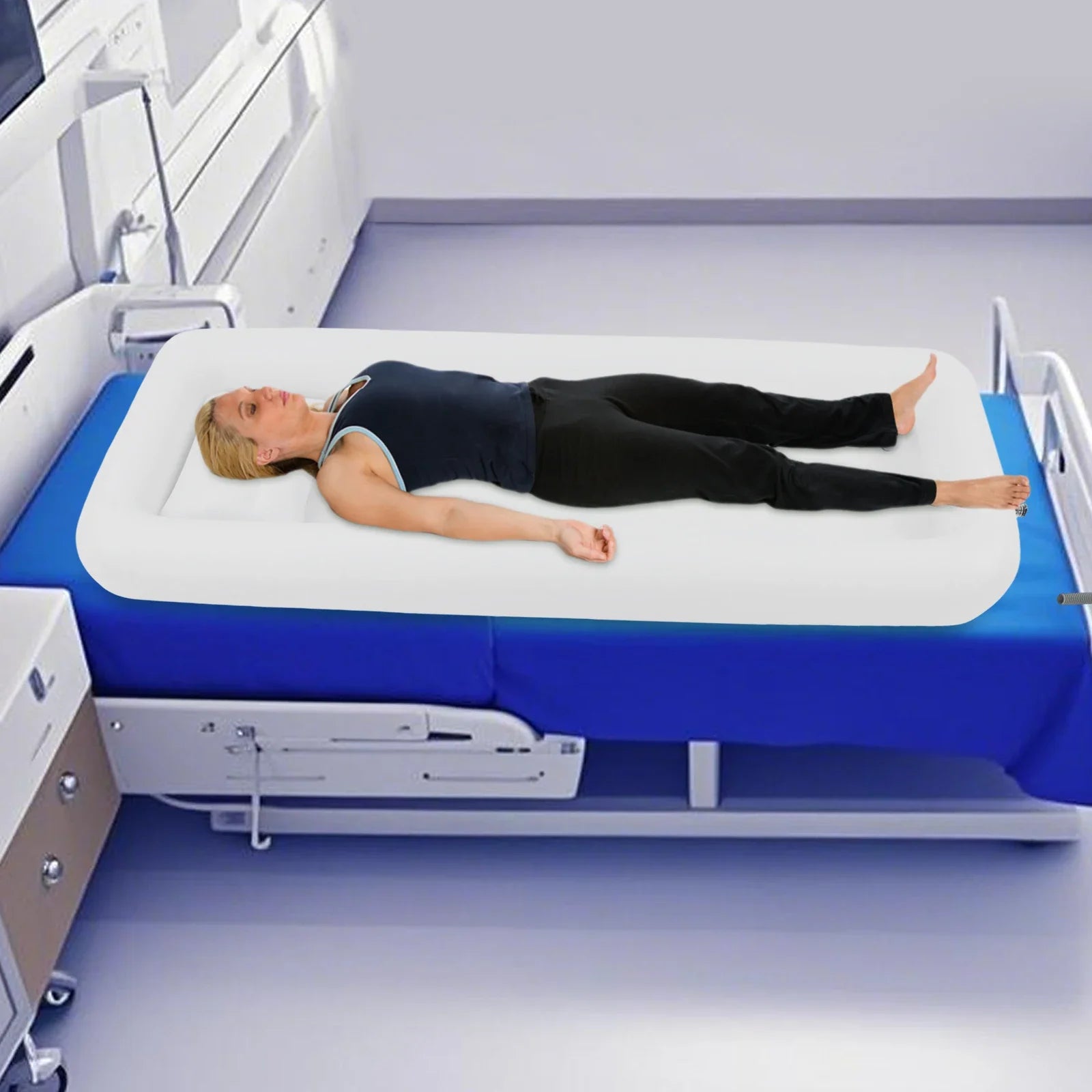 Baignoire Gonflable Médicale Électrique - en situation d'utilisation