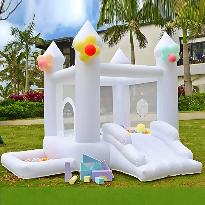 Château gonflable blanc professionnel