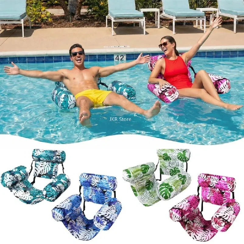 Canapé gonflable piscine coloris bleu