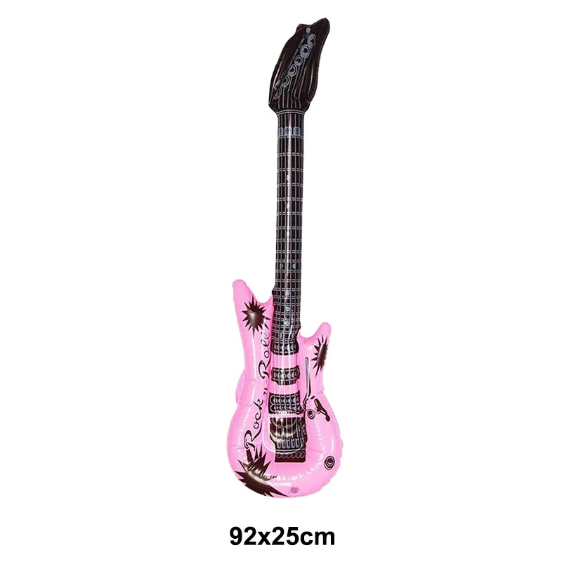 Guitare gonflable aluminium pour soirée karaoké