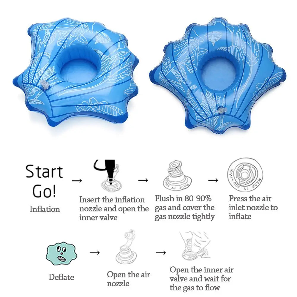 Porte-gobelet gonflable flottant modèle 4 dans la piscine