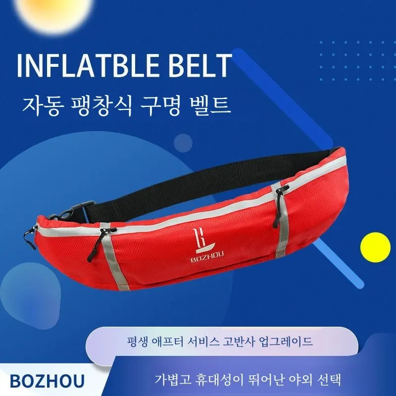 Ceinture de sauvetage gonflable en mode manuel