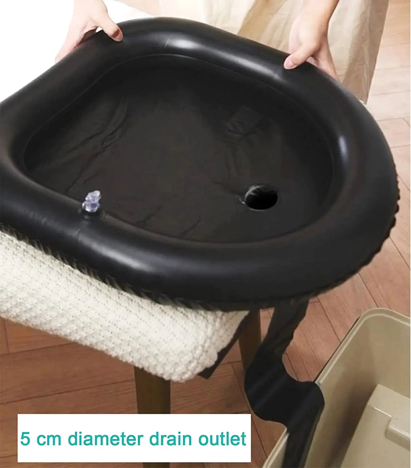 Bassin de Shampoing Gonflable Portable - détail du matériau