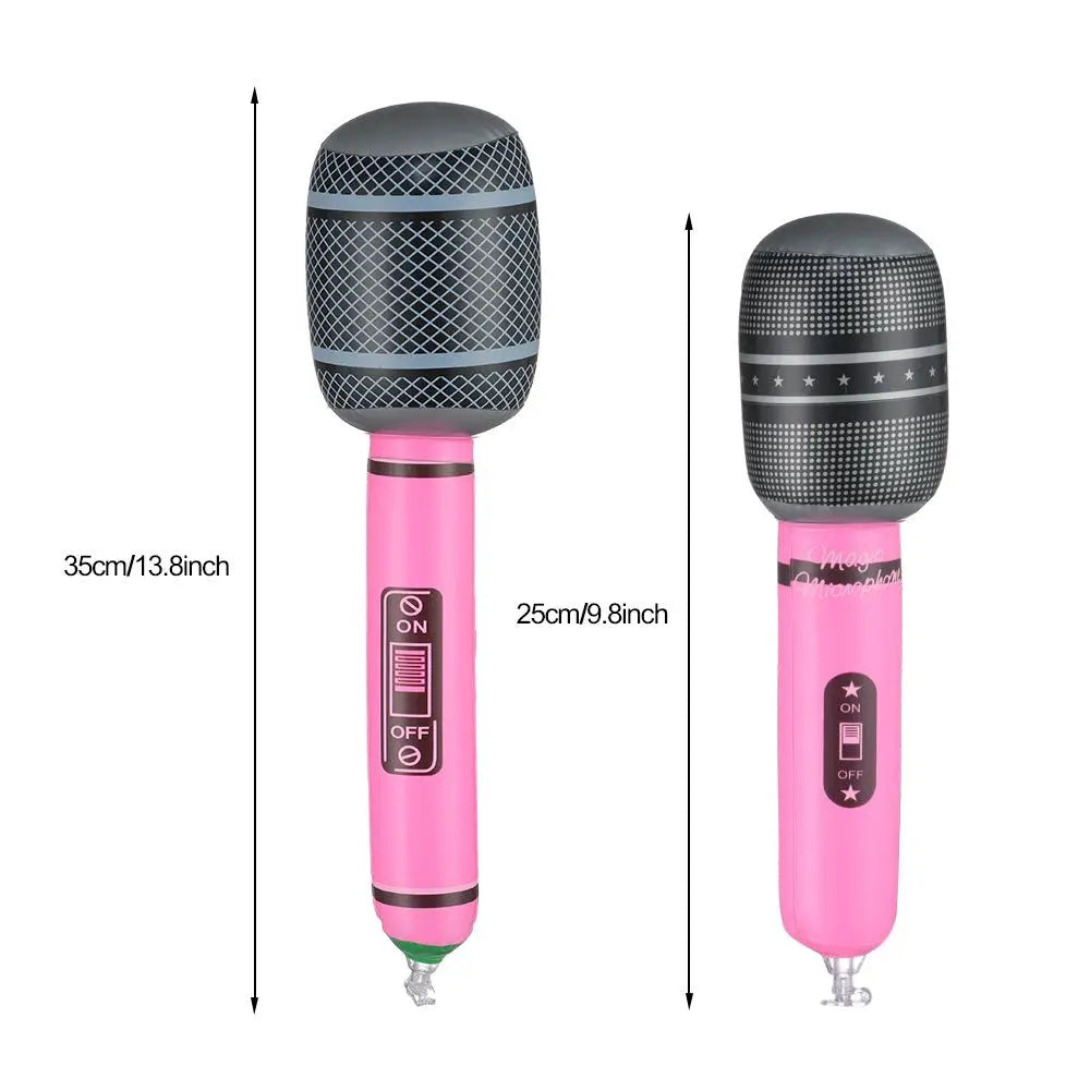 Lot de microphones gonflables colorés