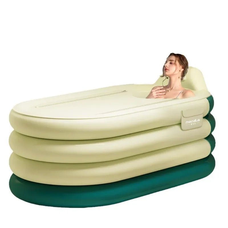 Installation de la baignoire gonflable durable à la maison
