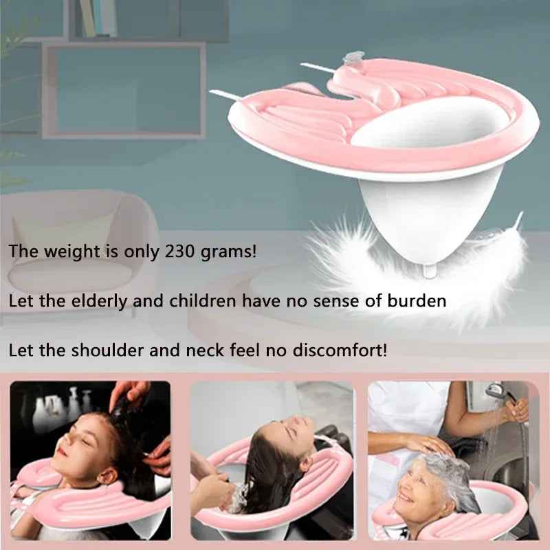 Bassin de shampoing gonflable pliable en PVC