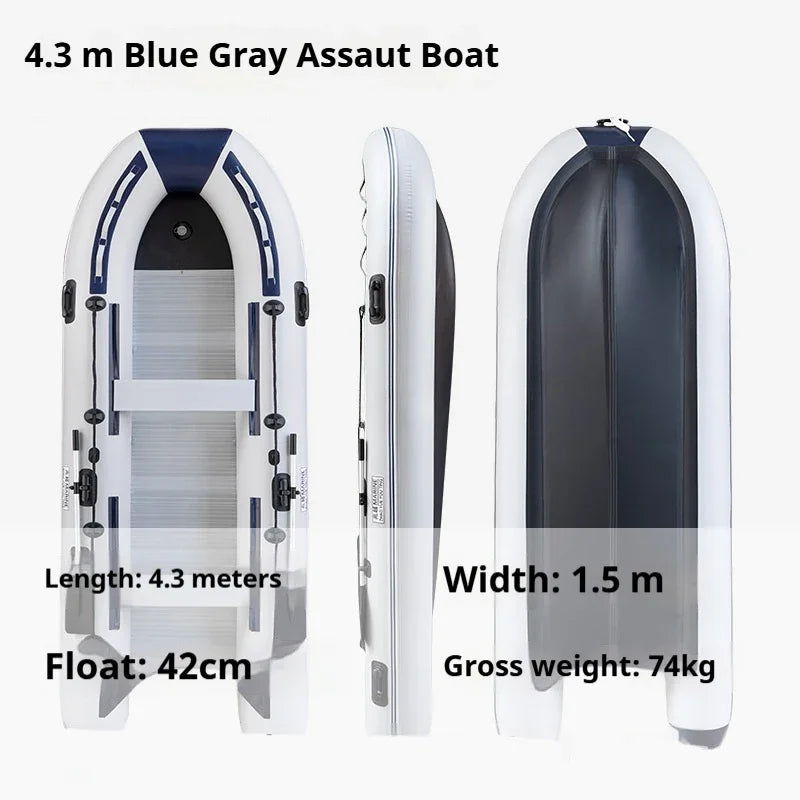 Bateau gonflable pneumatique pêche prêt à naviguer
