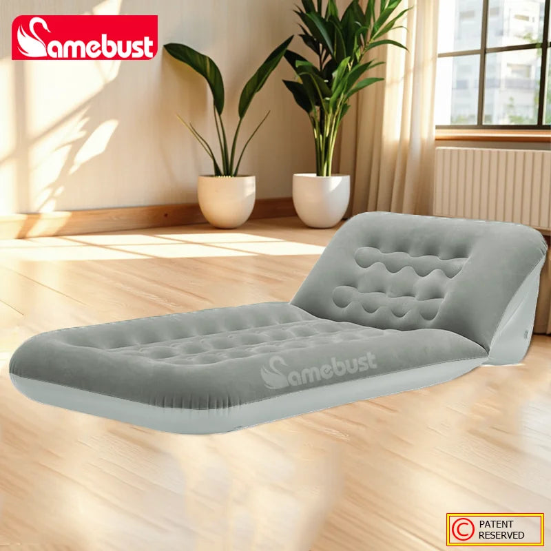Détail valve gonflage matelas pneumatique 190x90 cm