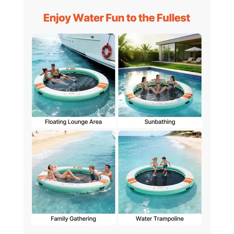 Surface antidérapante plateforme flottante gonflable ronde