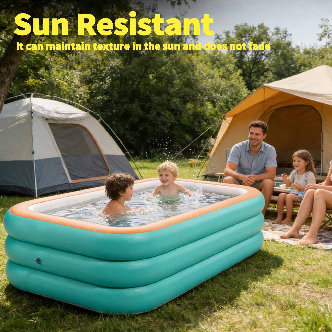 Grande piscine gonflable PVC renforcé exterieur pelouse
