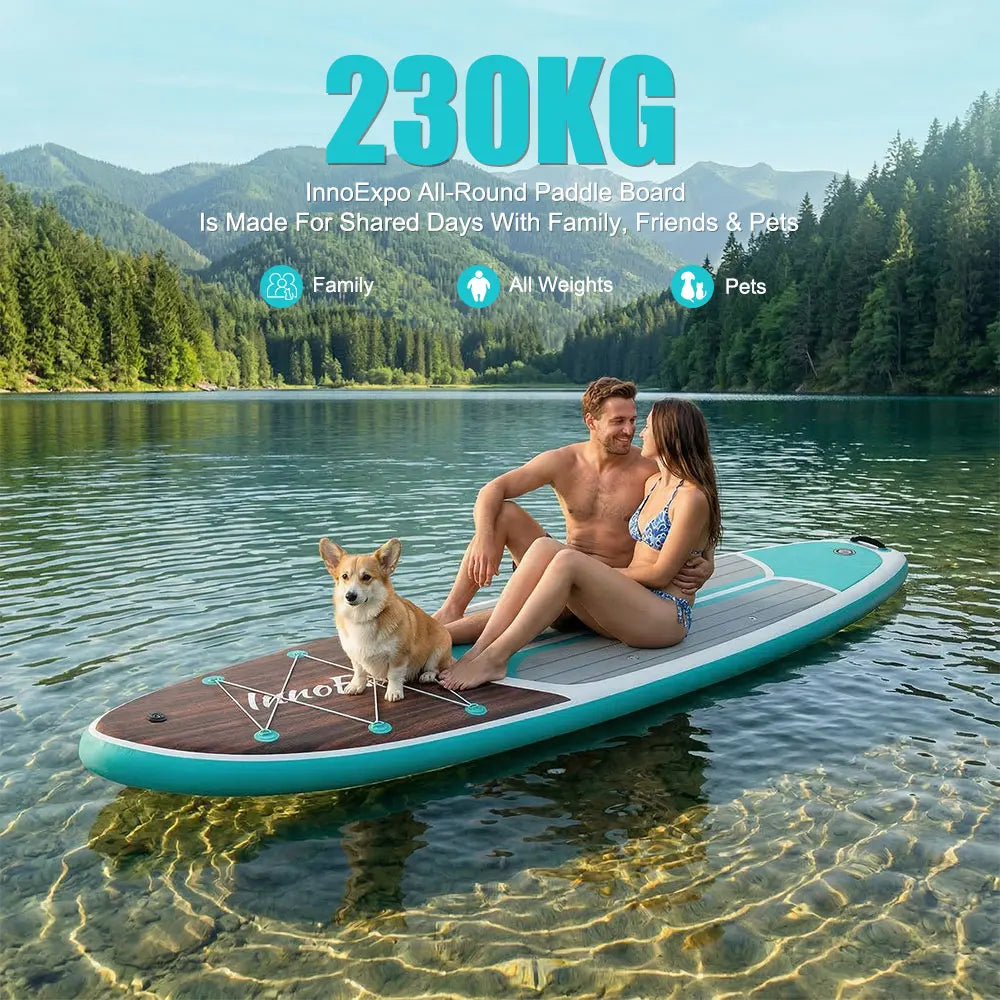 Stand up paddle gonflable antidérapant sur un lac calme