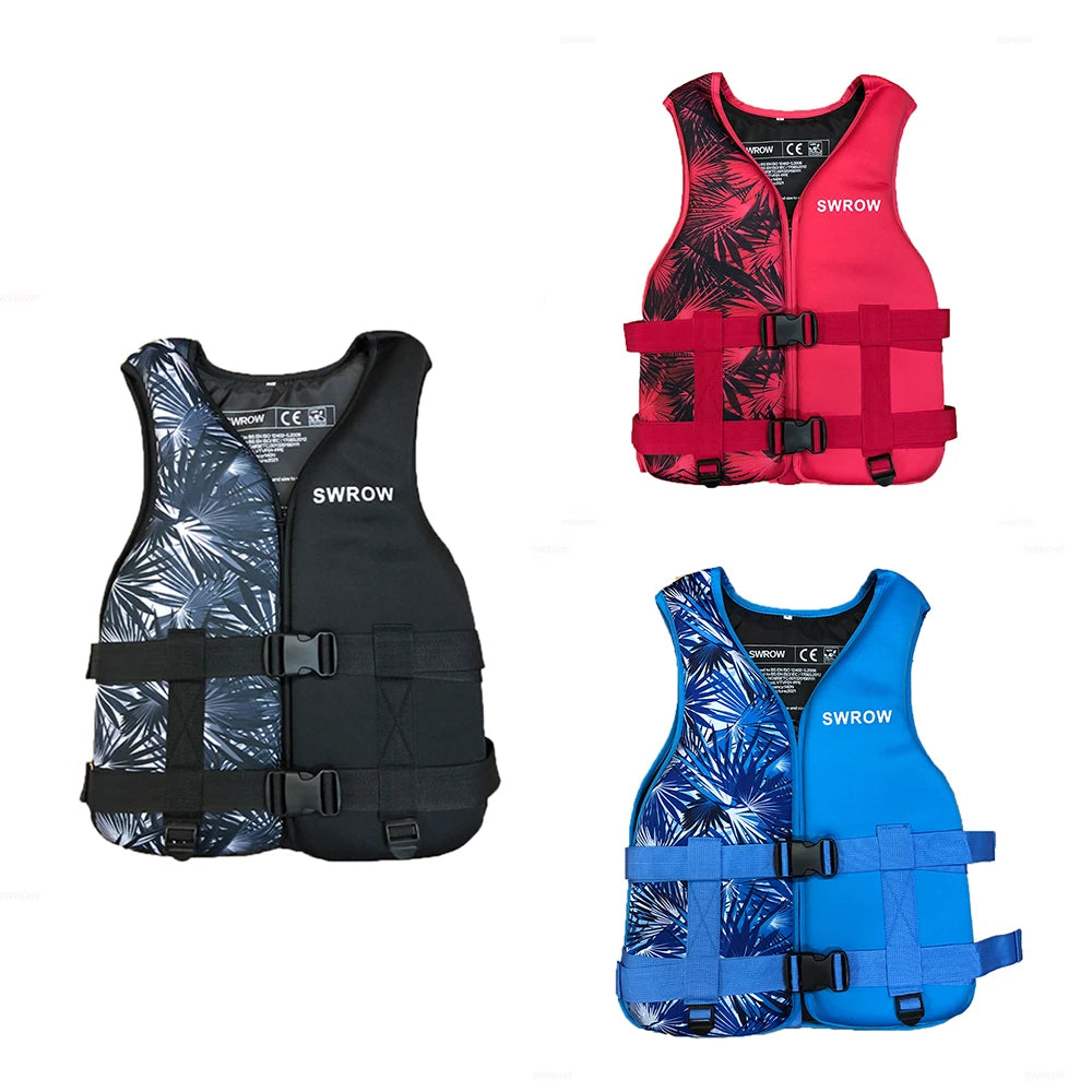 Gilet de flottabilité en néoprène noir pour adulte