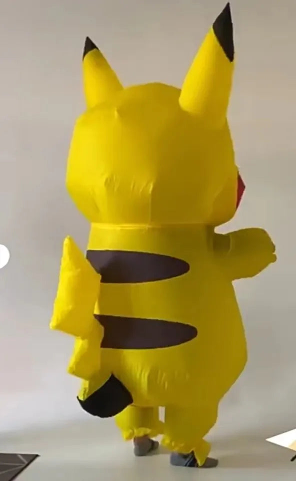 Costume gonflable elfe éclair jaune vue d'ensemble