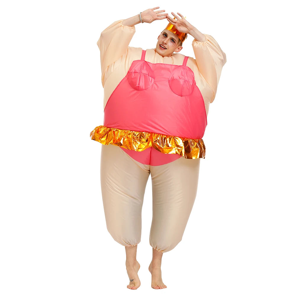 Déguisement gonflable lutteur multicolore Halloween
