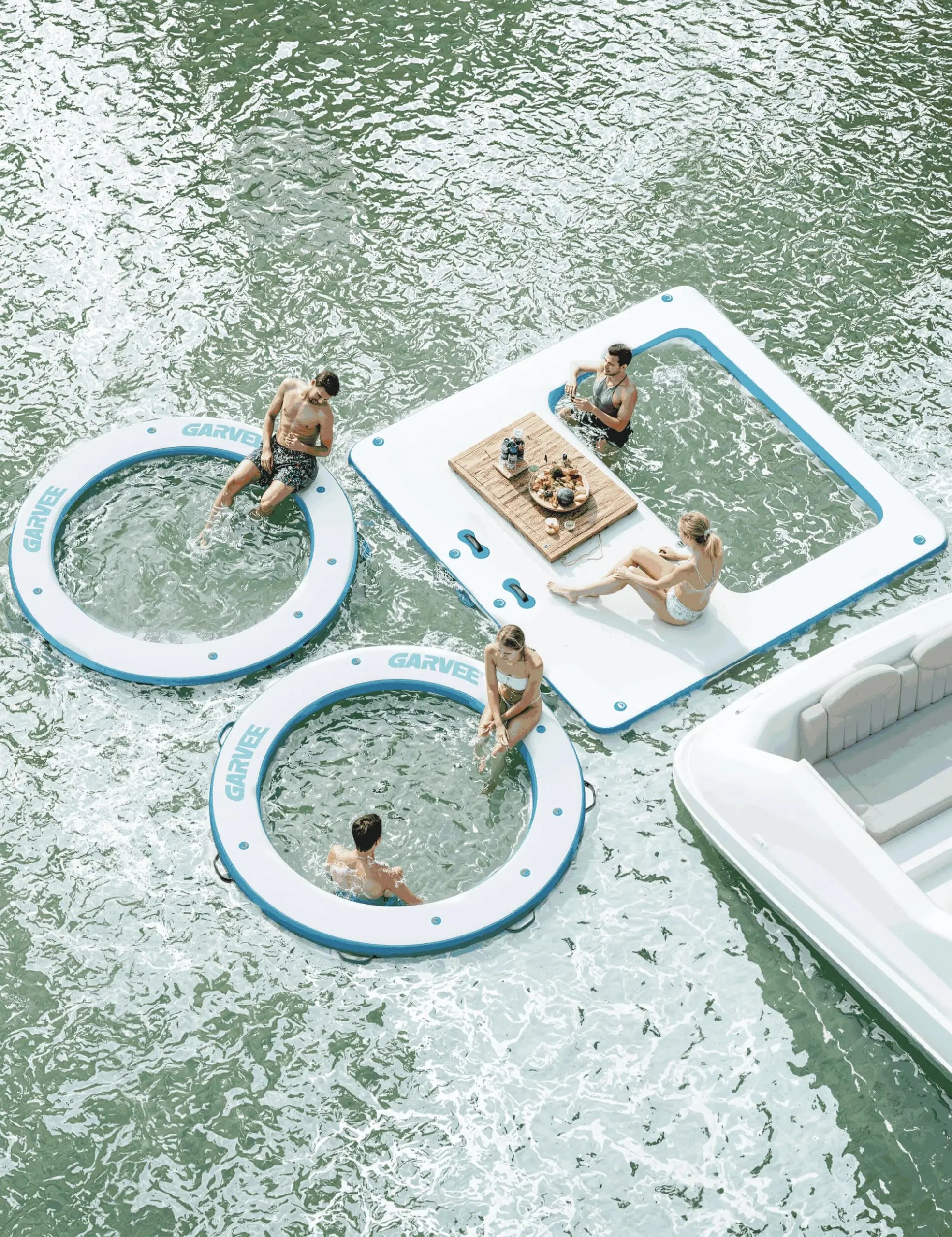 Plateforme flottante gonflable PVC résistant