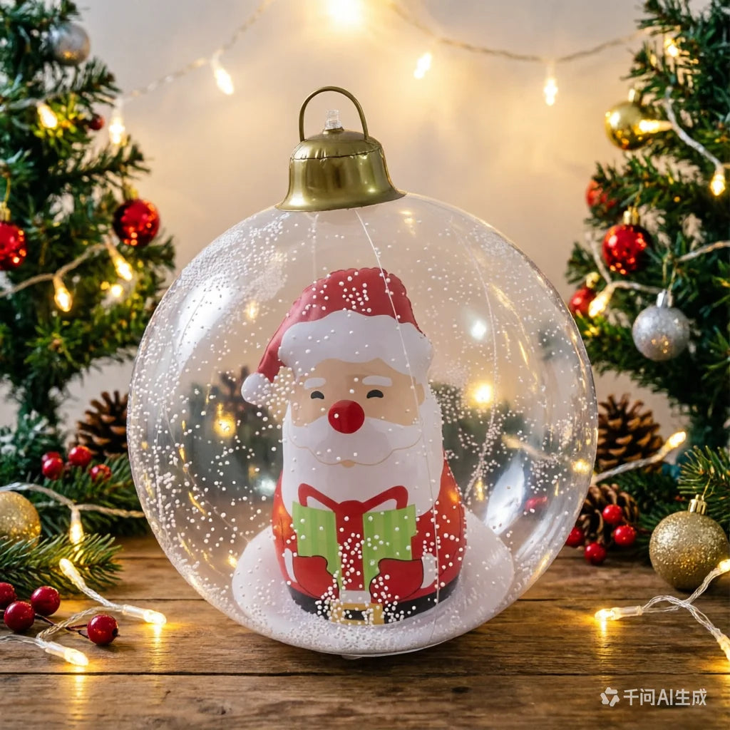 Globe de neige gonflable Noël Père Noël 60 cm jardin