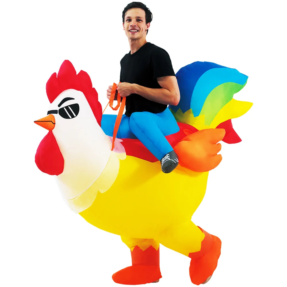 Costume gonflable oiseau carnaval adulte avec accessoires