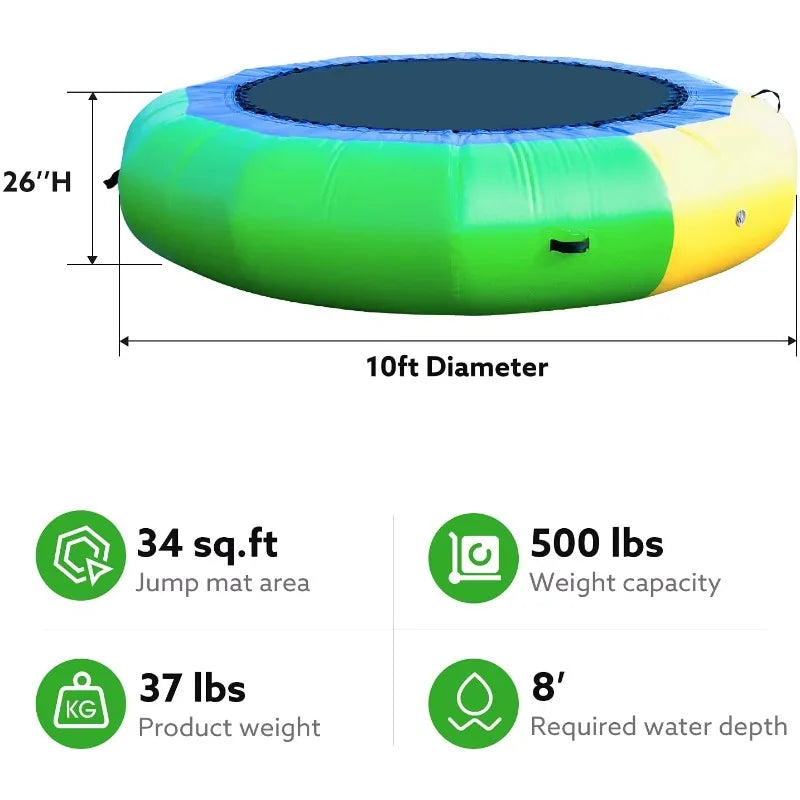 Trampoline flottant gonflable installation rapide