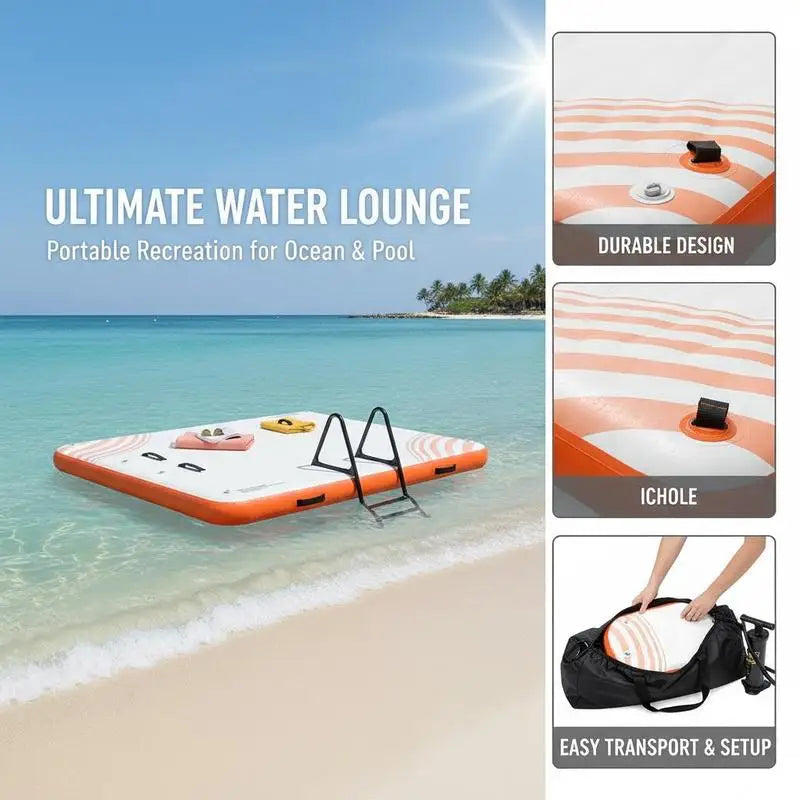 Plateforme flottante gonflable pour quatre personnes