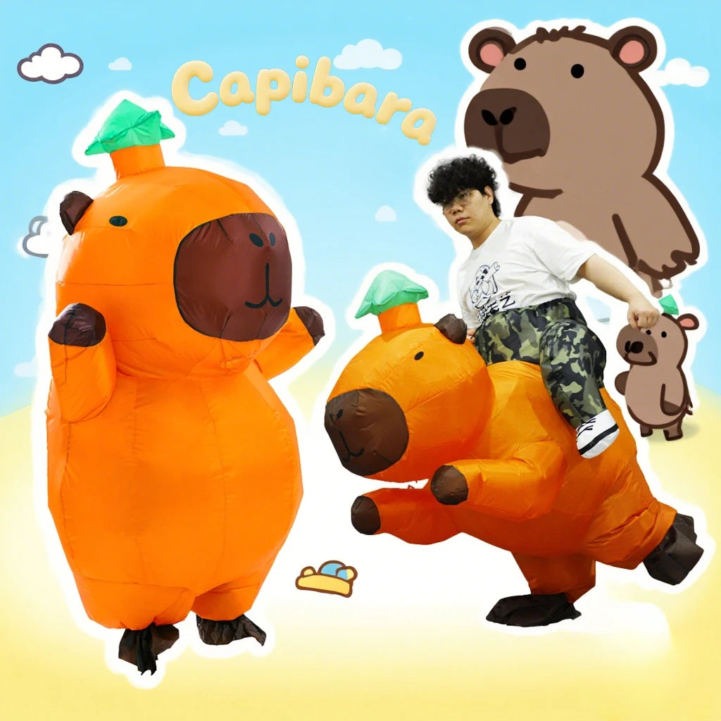 Costume gonflable Capybara adulte chevauchable pour Halloween