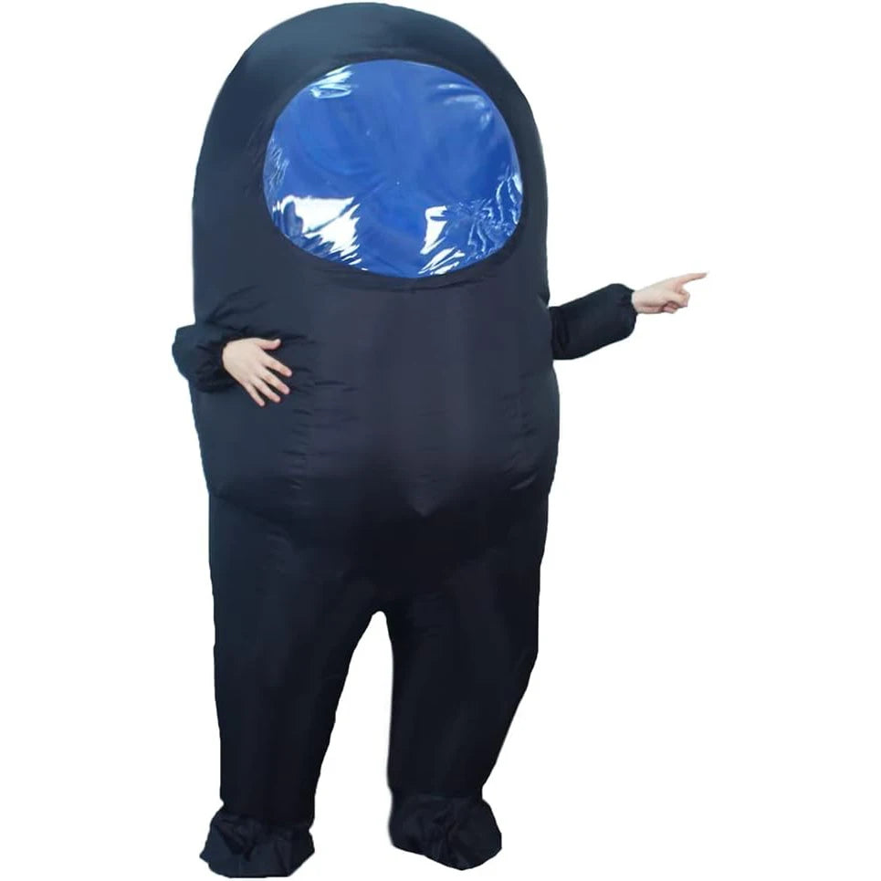 Costume gonflable astronaute noir Halloween