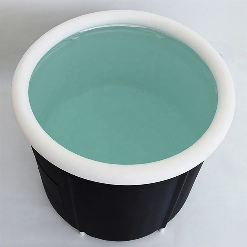 Baignoire gonflable de glace ronde pliée pour le rangement