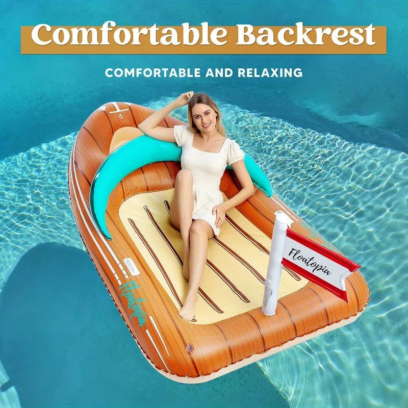 Canapé gonflable utilisé en piscine