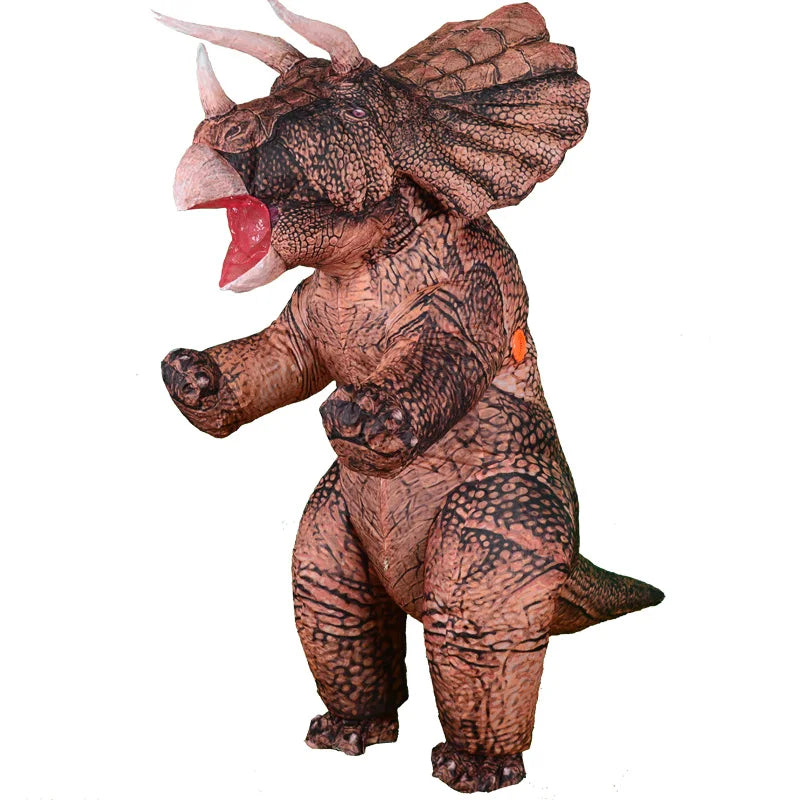Triceratops gonflable accessoires ventilateur inclus