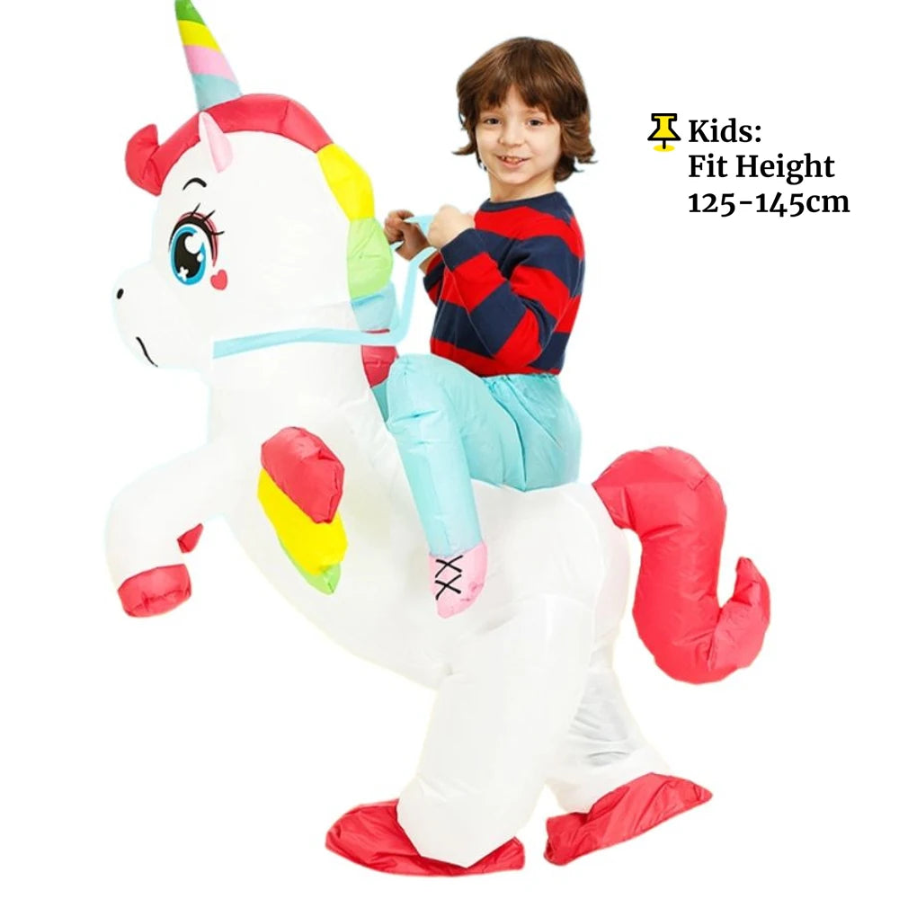 Costume gonflable licorne cavalier adulte 160–190 cm
