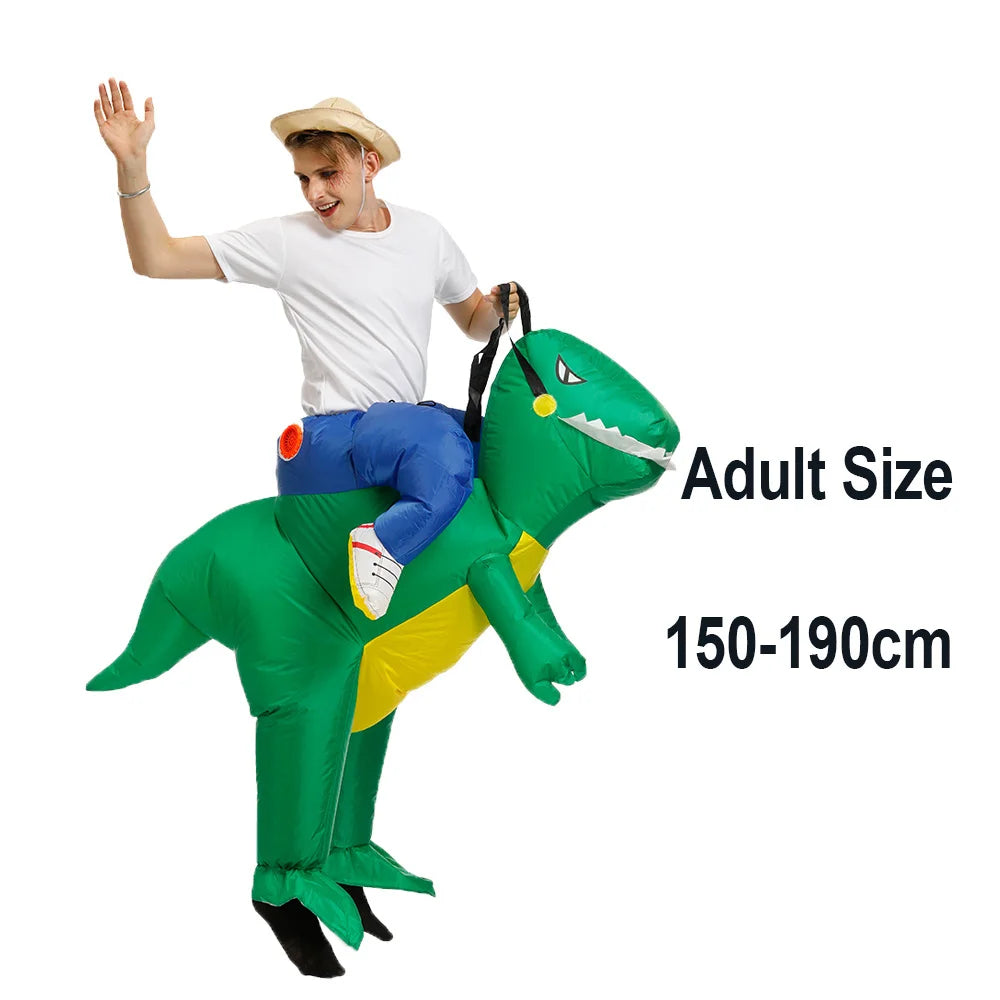 Costume gonflable Dinosaure vue rapprochée