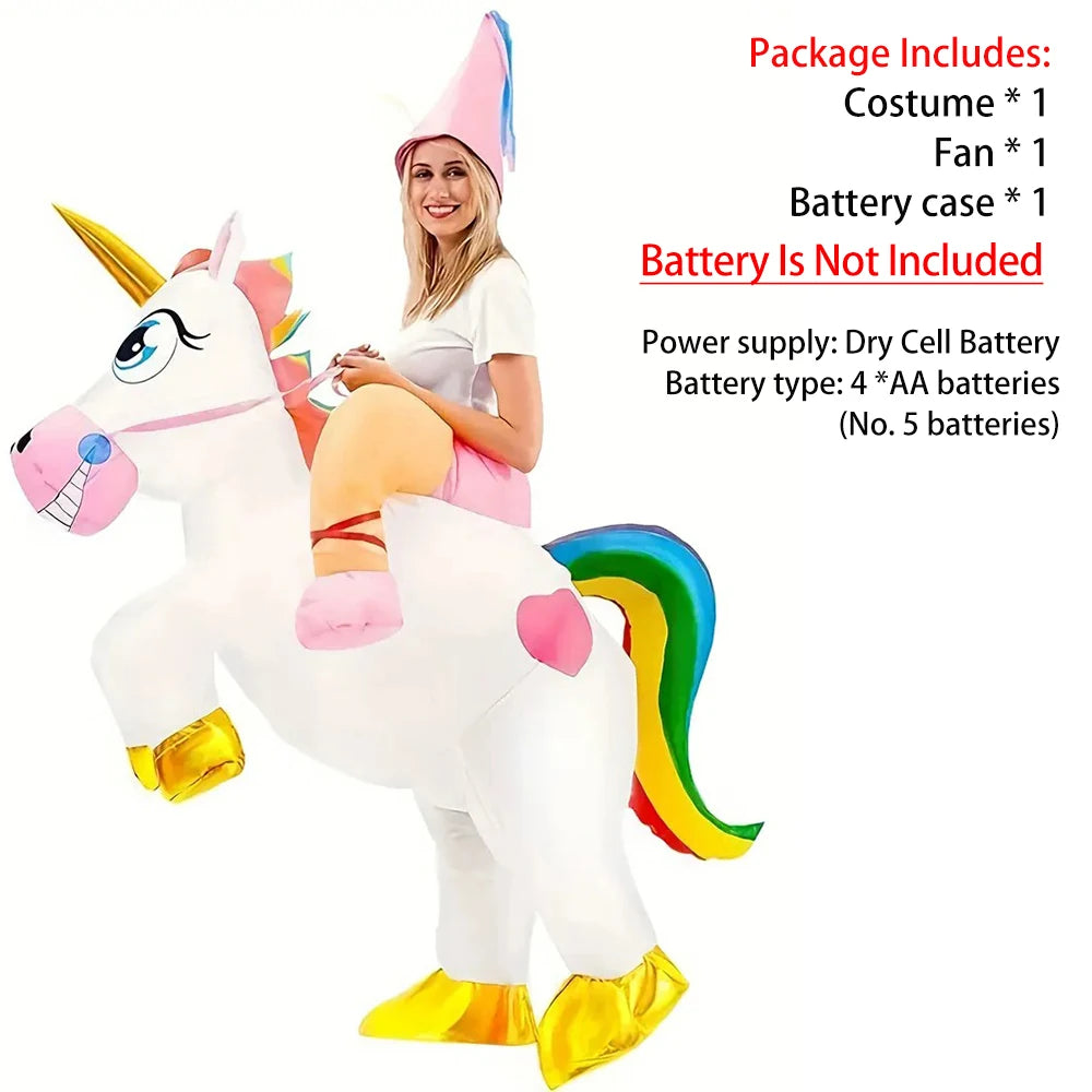 Costume gonflable licorne fantaisie polyester