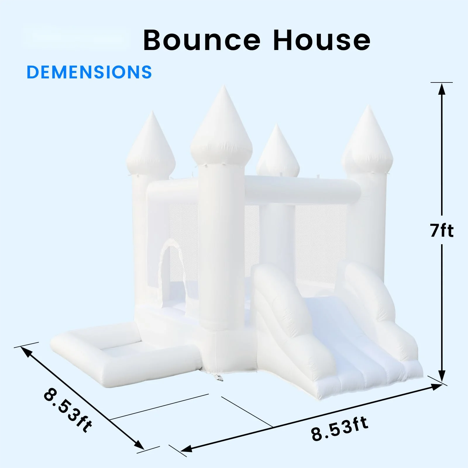 Souffleur du château gonflable blanc