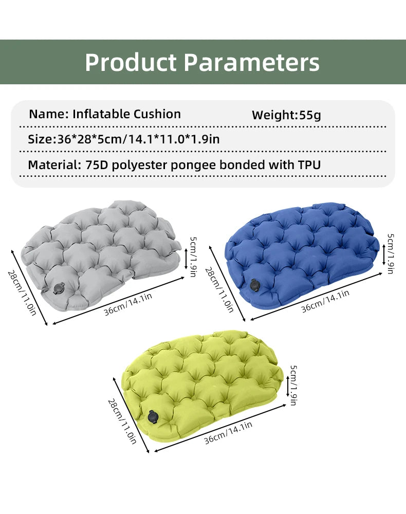 Coussin gonflable TPU nylon respirant camping voyage