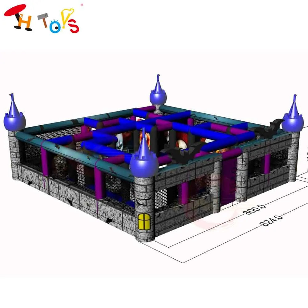Souffleur du labyrinthe gonflable Halloween laser