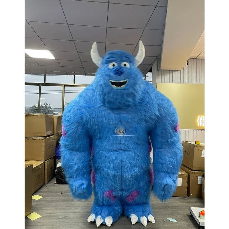 Costume gonflable monstre bleu taille 2,6 mètres