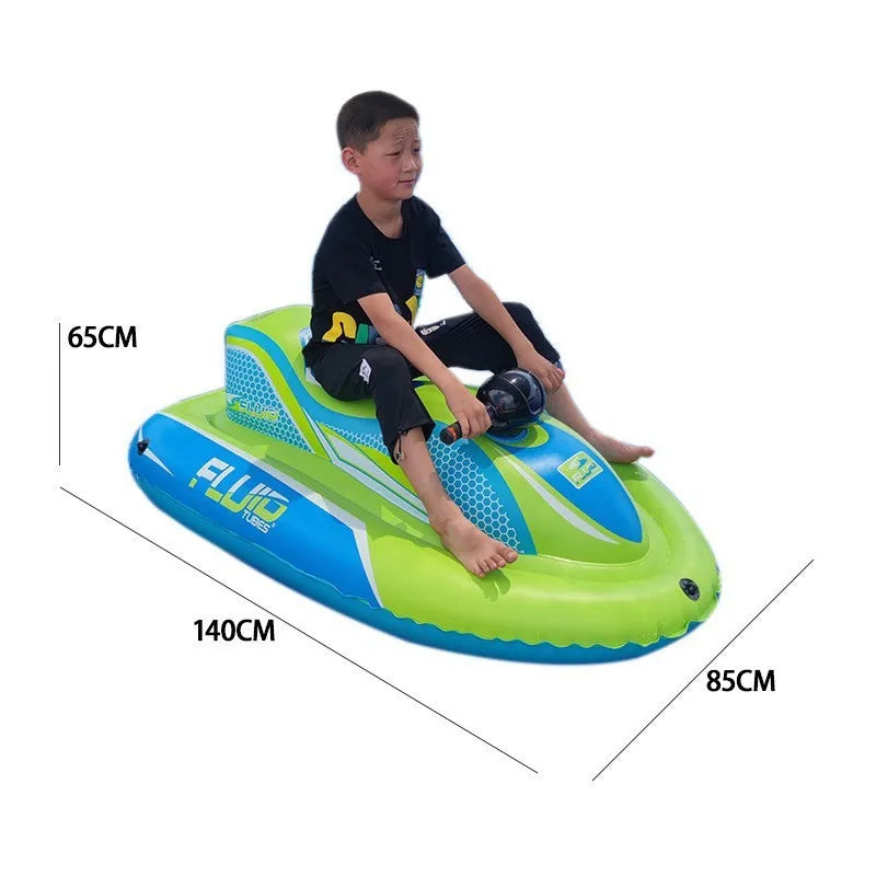 Bateau Gonflable Enfant Hélice Électrique en situation extérieure