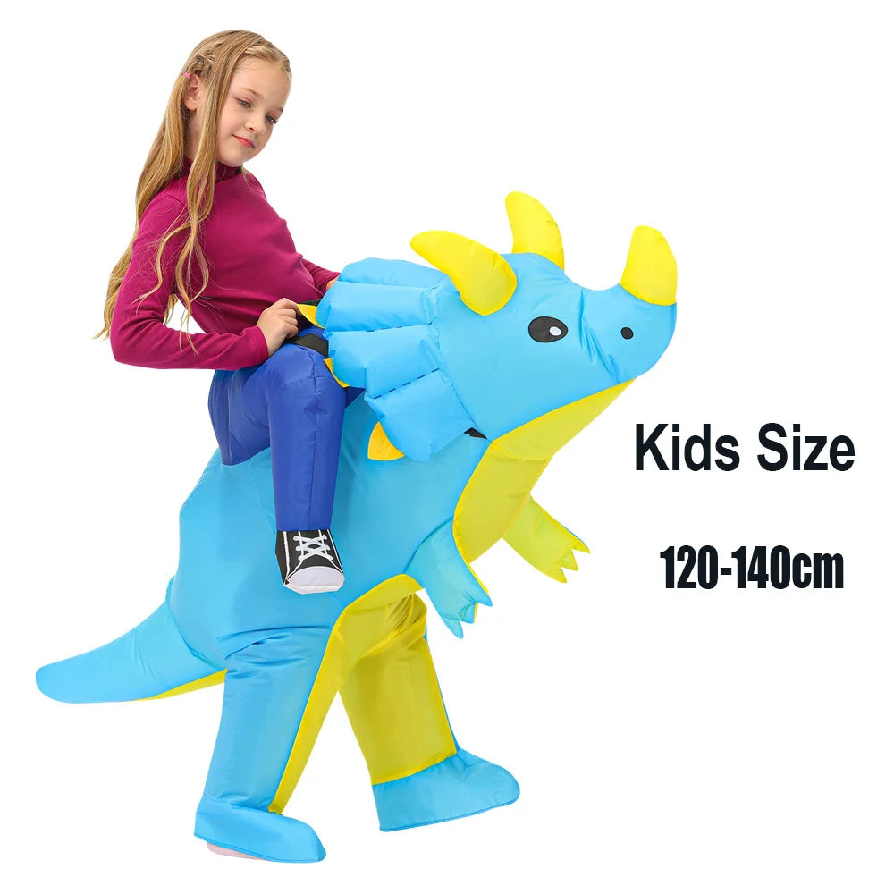 Costume gonflable Dinosaure vue de profil