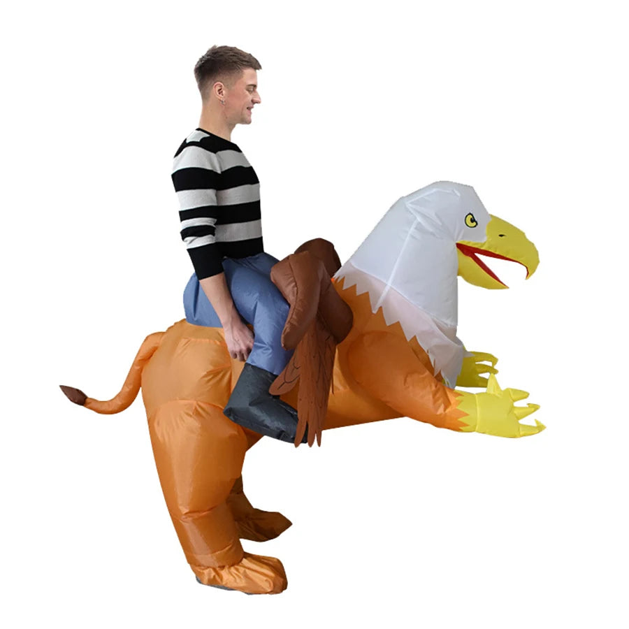 Costume gonflable griffin vue arrière adulte