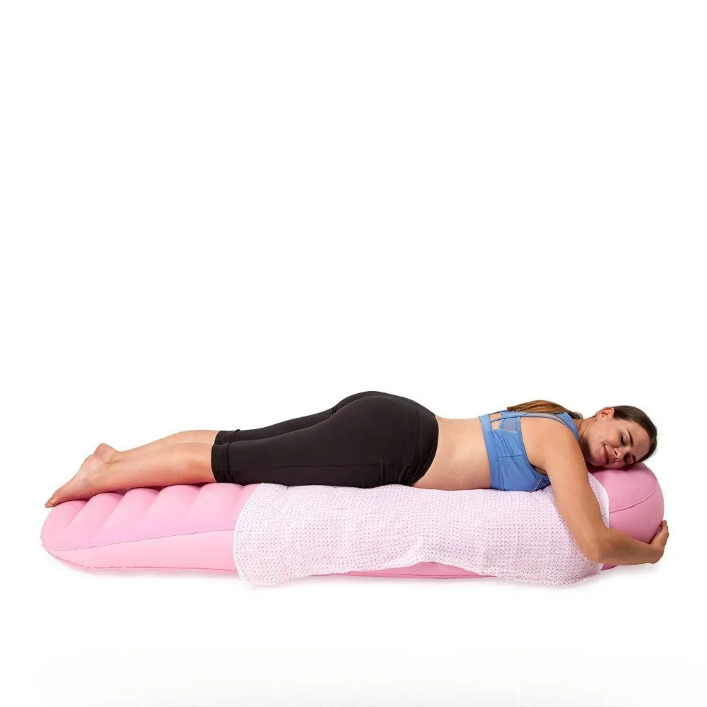 Matelas gonflable de grossesse ajustable avec trou ventral