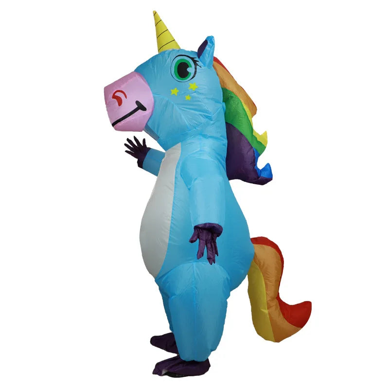 Costume gonflable licorne adulte avec ventilateur inclus