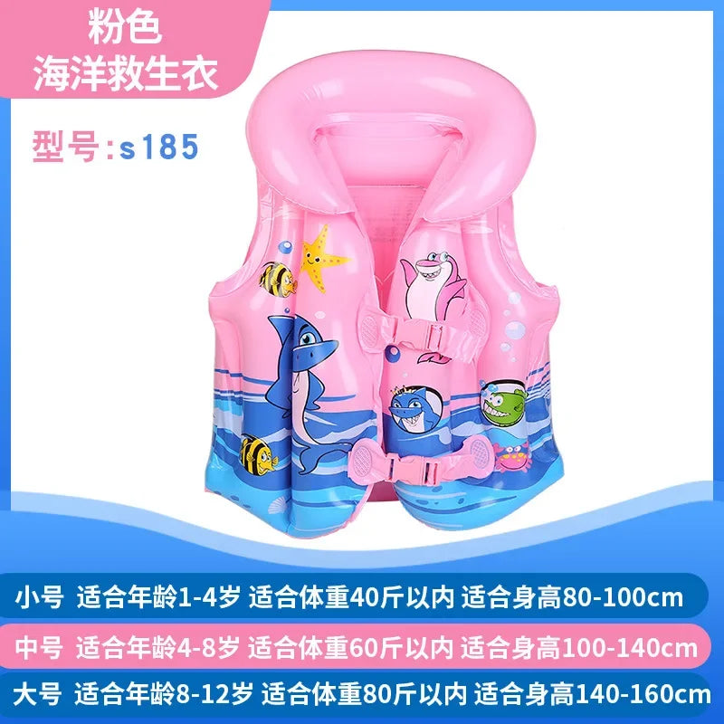 Accessoire Gonflable Gilet Sauvetage Enfant Plage - plié pour le rangement