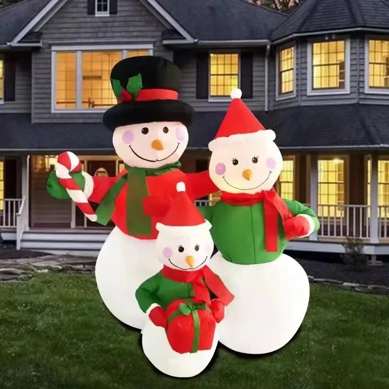 Gonflable bonhomme de neige famille tissu polyester prise EU
