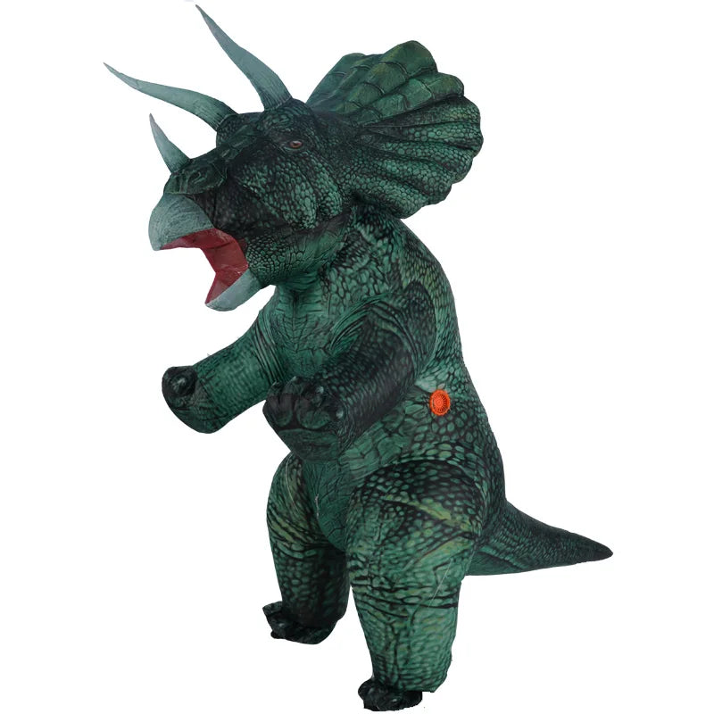 Détail fraise triceratops costume gonflable